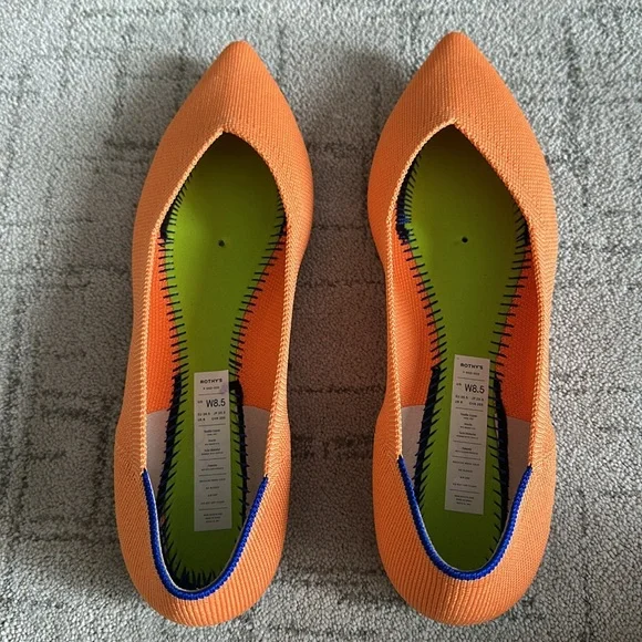 Rothy’s The Point Tangerine size 8.5 - Picture 9 of 12